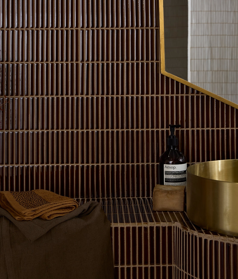 bamboo-porcelain-mosaic-caramel-gloss-finish