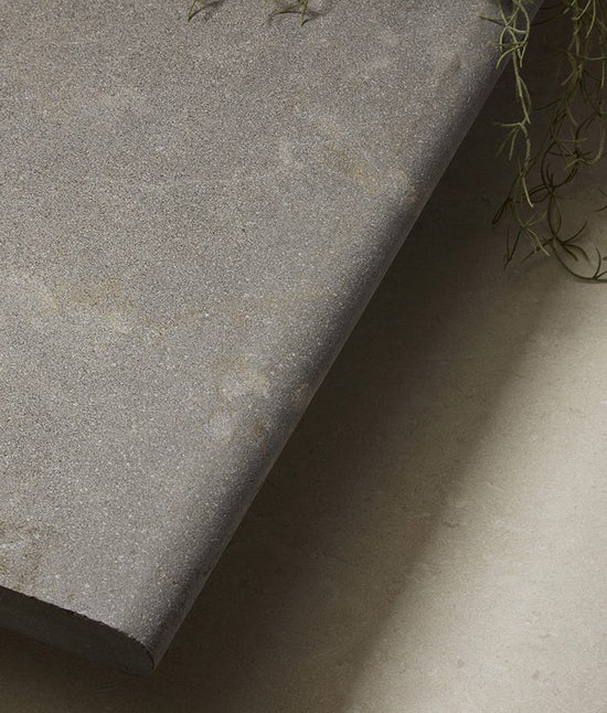 Corfe Limestone Bullnose Coping Etched Finish