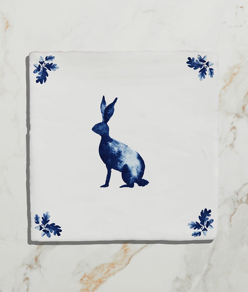 Dyrham Dairy Ceramic Hare Decor by Ca'Pietra - Blue Decorative and ...