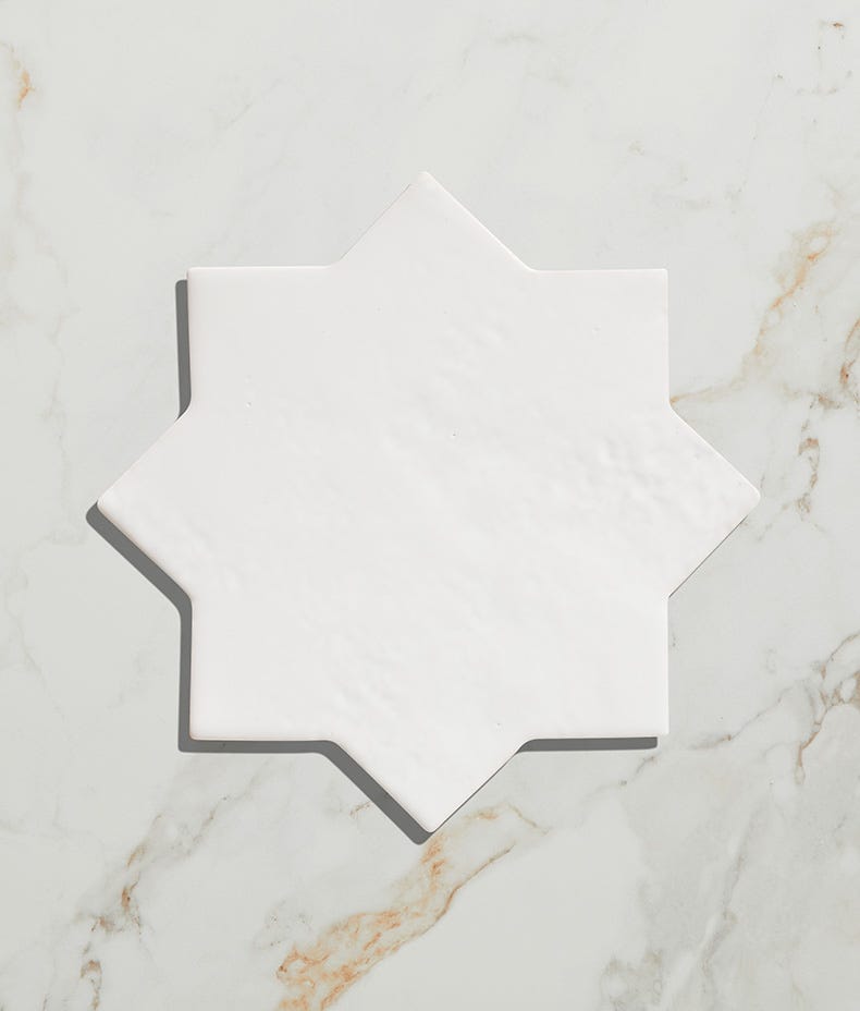 Load image into Gallery viewer, Fez Porcelain White Star
