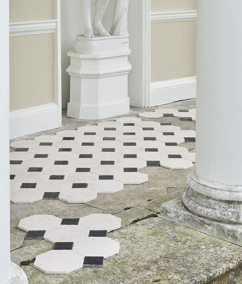 limoges-grand-octagons-&-tora-blue-cabochons-vintaged-finish