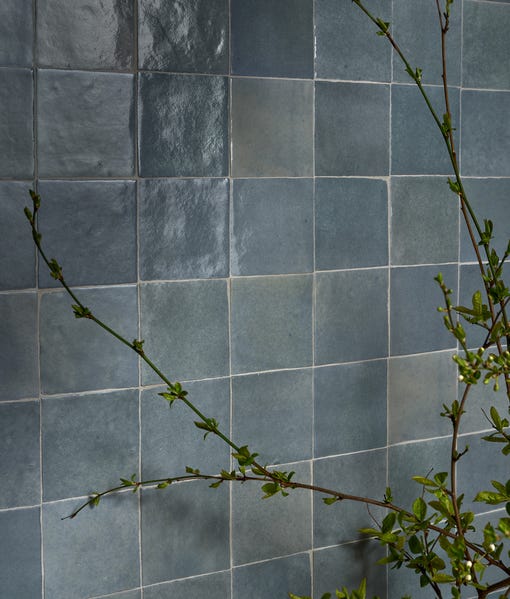 Maroc Porcelain Powder Blue - Blue Zellige Effect Gloss Porcelain Tile ...