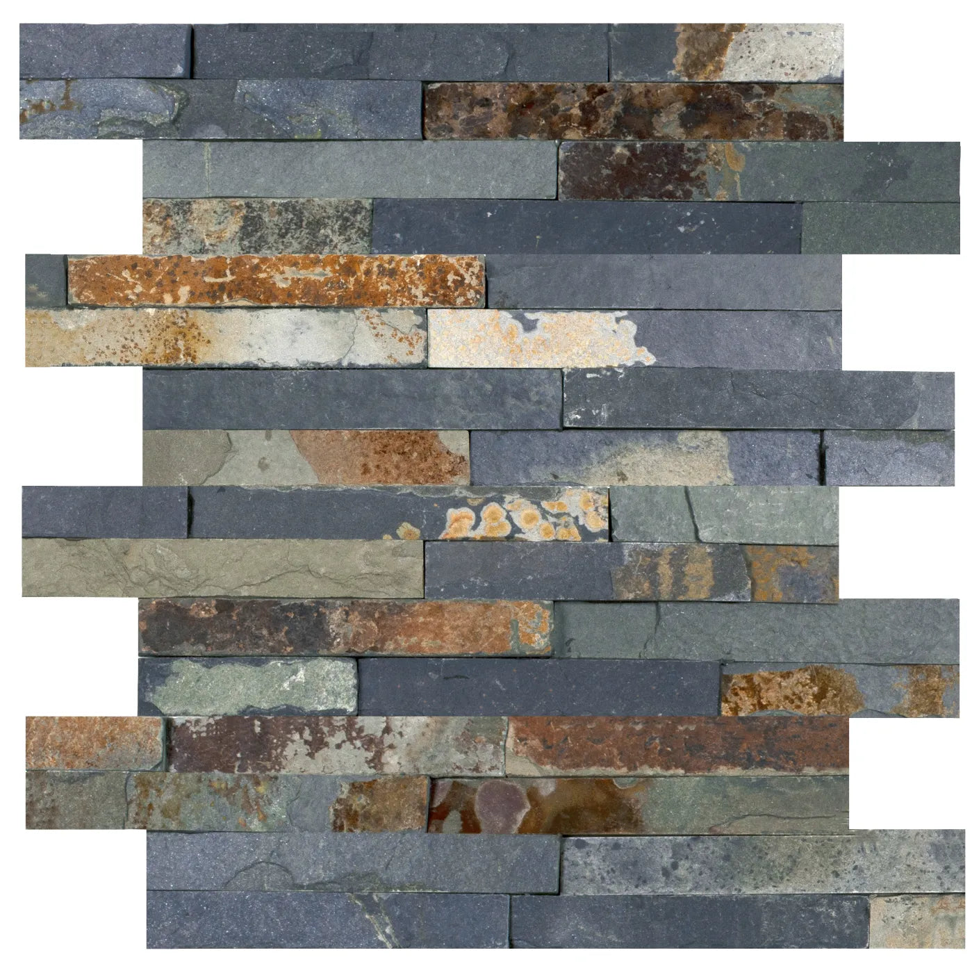 Multicolour Riven Slate Cladding - Multicolour Natural Stone Effect ...