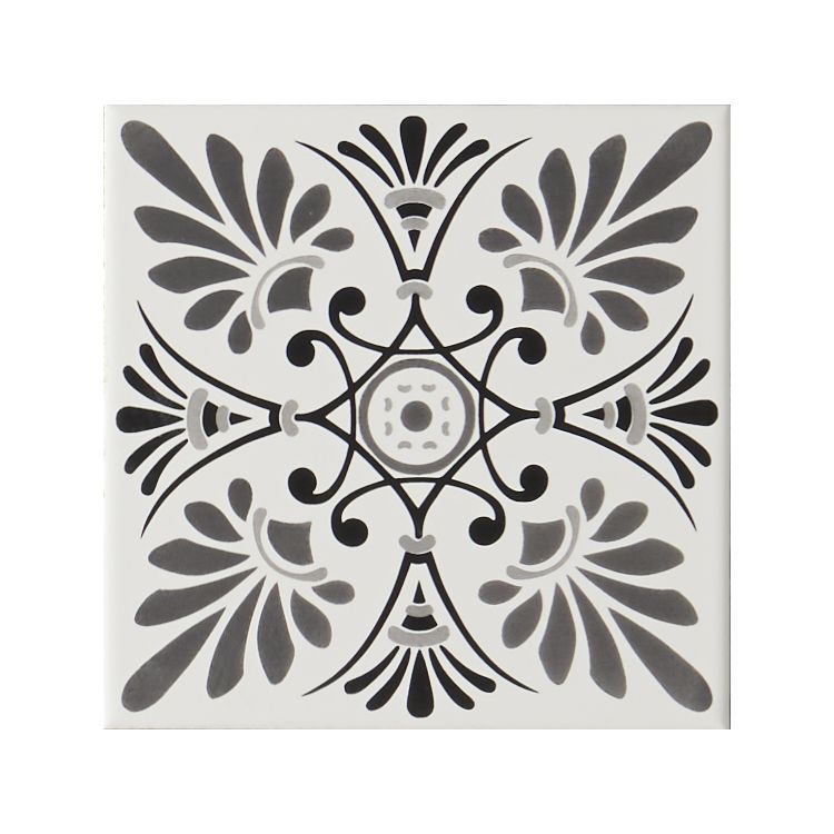 Orléans Grey on Brilliant White - Grey Decorative and Patterned Effect ...