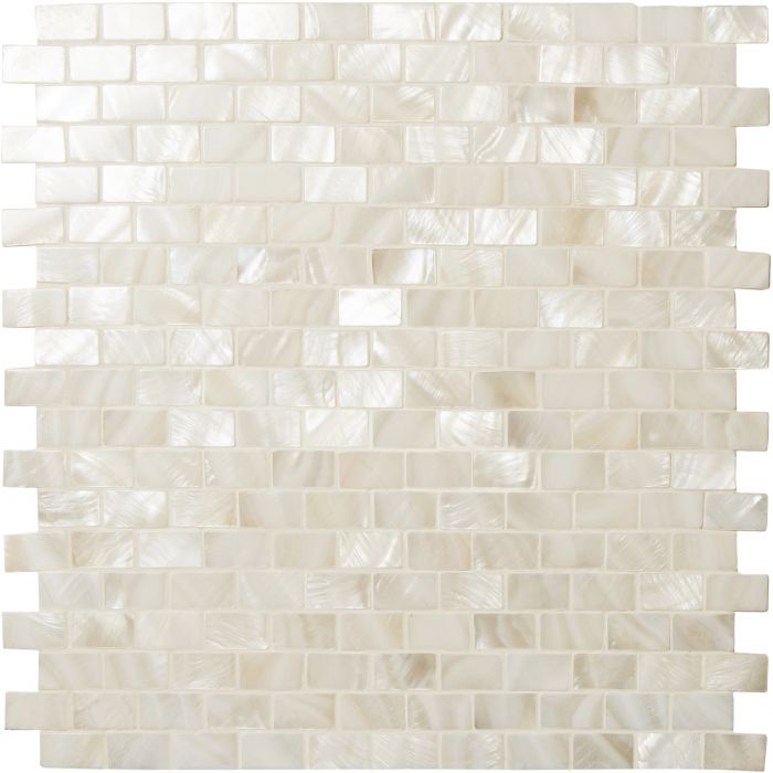 Pearl Brickbond Shell Mosaic - Cream Mosaics Effect Pearl Shell Tile ...