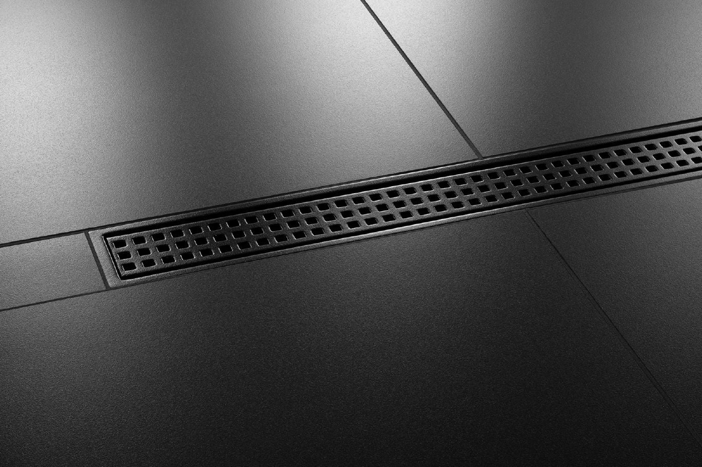 Schluter Kerdi-Line B Square Design 19MM Frame Matt Graphite Stainless Steel Drain and Grate