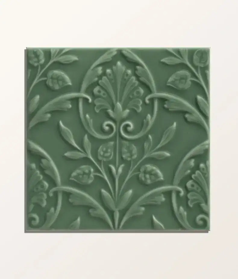 victorian-style-wall-hampton-court-vines-cabbage-green-gloss-finish