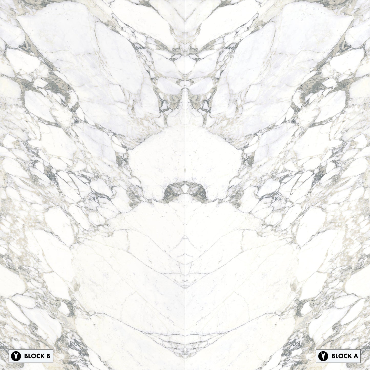 Elementa Arabescato Bookmatched Polished Slab