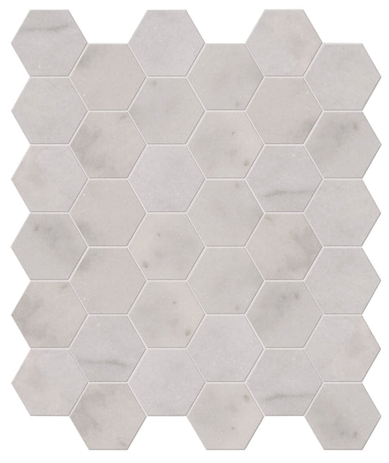 Long Island Marble Small Hexagon Mosaic