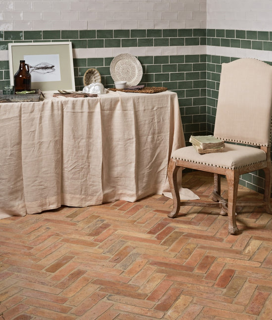 Recycled Terracotta Parquet Pavers Reclaimed Finish