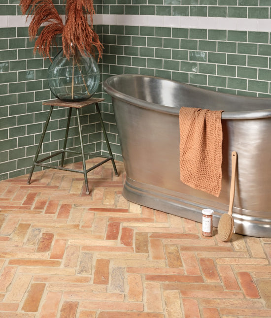 Recycled Terracotta Parquet Pavers Reclaimed Finish