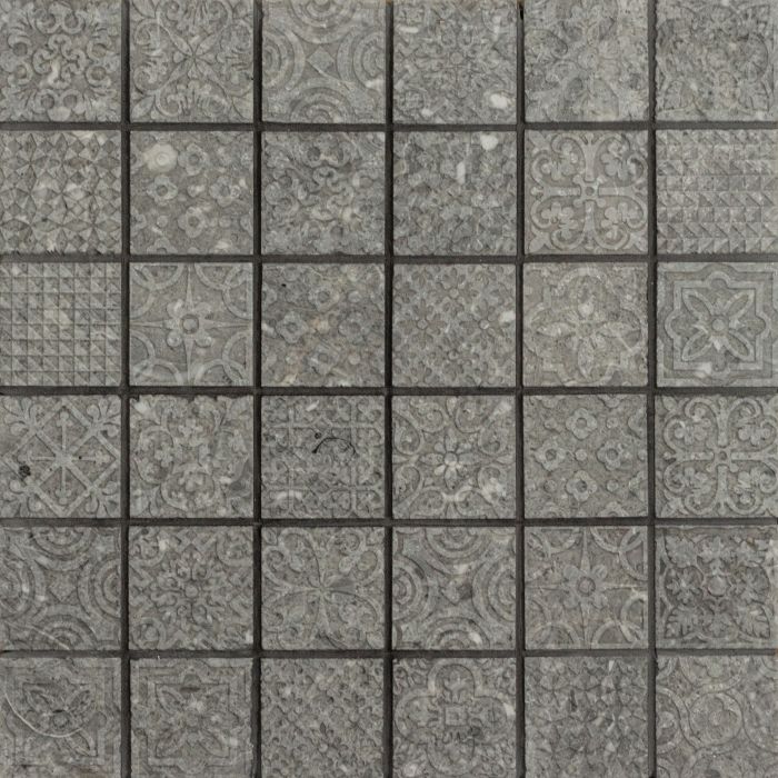 Alto Grey Marble Patterned Mosaic