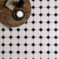 Classic Octagon and Dot Floor Mosaic Large