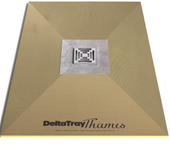 Load image into Gallery viewer, Delta Tray Thames (22mm) + Square Grate Centre Drain - European Heritage Ltd.
