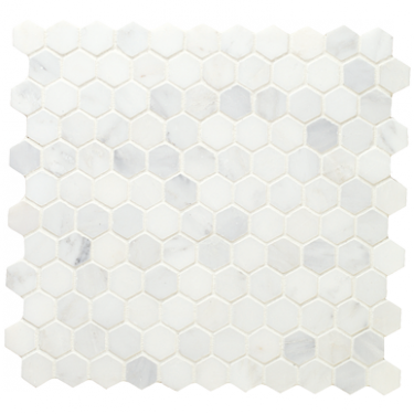Hampton White Marble Hexagon Mosaic - European Heritage Ltd.