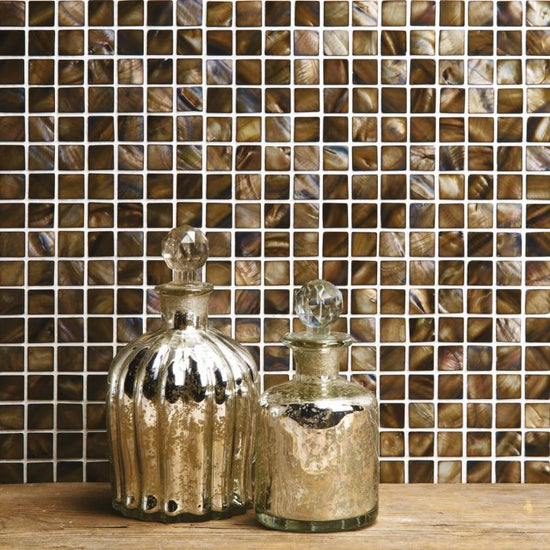 Modesty Shell Mosaic - Multi-Colour Mosaics Effect Pearl Shell Tile ...