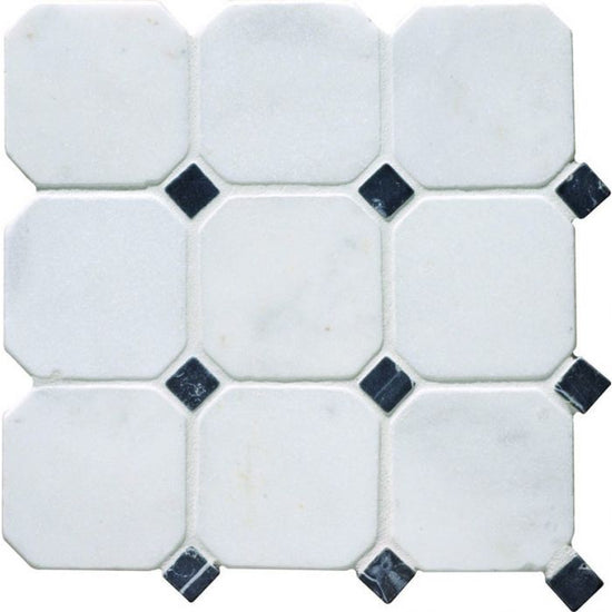 White Octagon 10 Venetian Mosaic